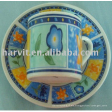 90CC taza de café decorativo de cerámica y platillo